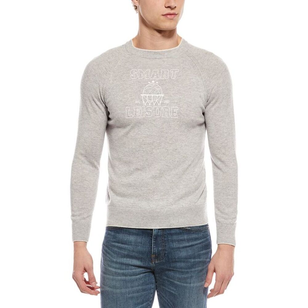 Eleventy Mens  100% Cashmere Crewneck Sweater
